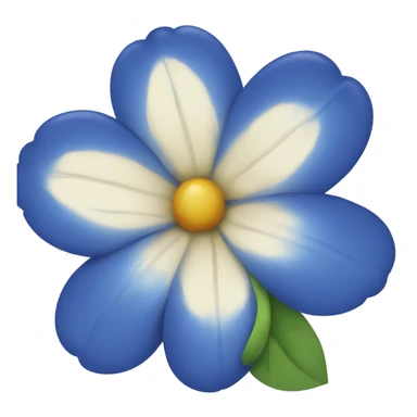 Blue flower sticker
