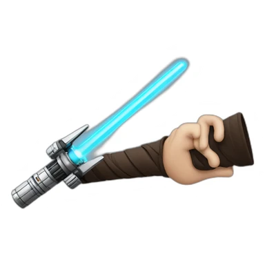 anakin skywalker lightsaber in hand sticker