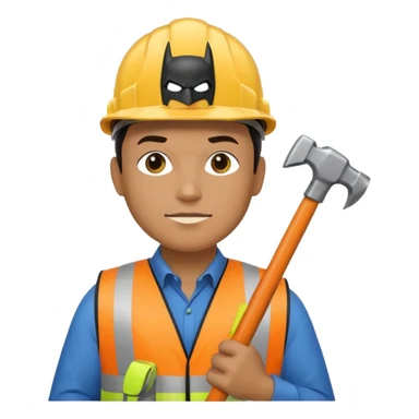 Batman as a construction worker sticker
