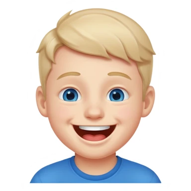Boy laughing  sticker