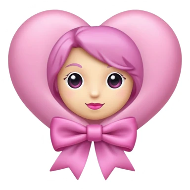 Fiocco lilla con sopra un cuoricino rosa sticker