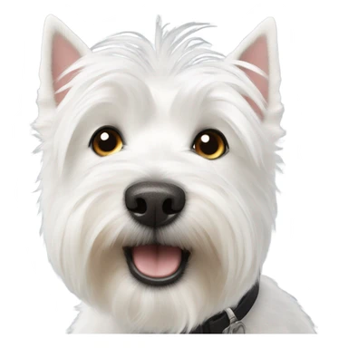 Westie dog face sticker