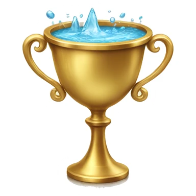 beautiful golden chalice with water overflowing the edges sticker