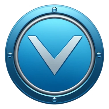 A blue tick ✅ verification badge with a rough outer body for my tiktok account sticker