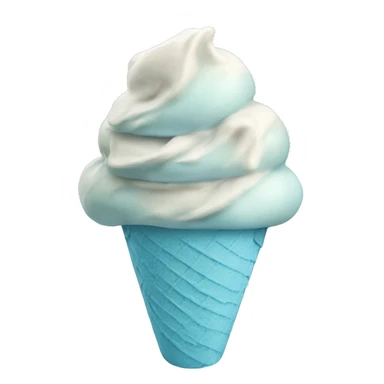 Aesthetic realistic light blue icecream  sticker