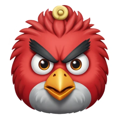 gray angry bird sticker