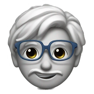 een vis met een bril en een beugel die heel erg lelijk is  sticker