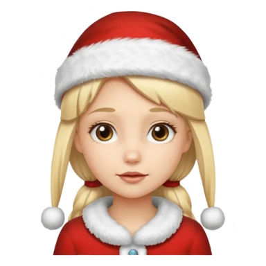 Blondie girl santa clauss sticker