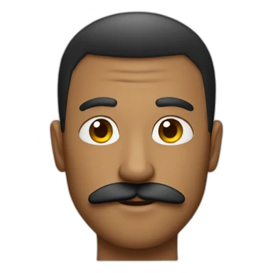 Cool man with mushtash sticker