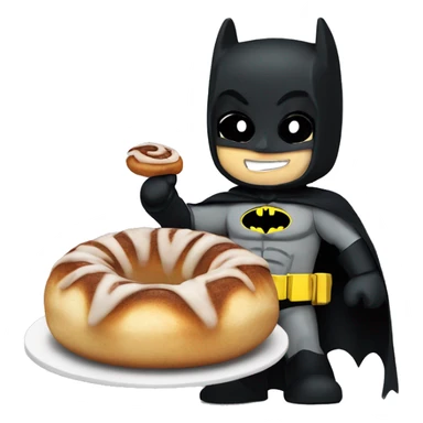 Batman with cinnamon roll plushy ￼ sticker