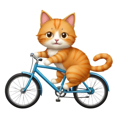 cat on a bike sticker