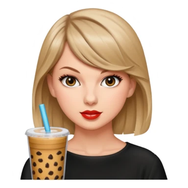 Taylor swift with boba sticker