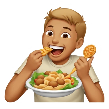 Person laughing well chocking themself sticker