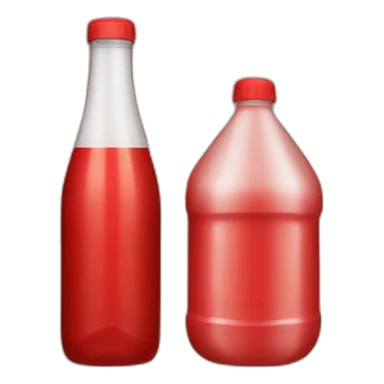 Bouteille en plastique rouge  sticker