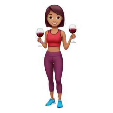 Dancing with wine while working out sticker