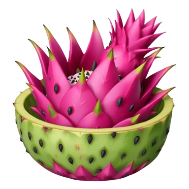 Bowl of dragon fruit  sticker
