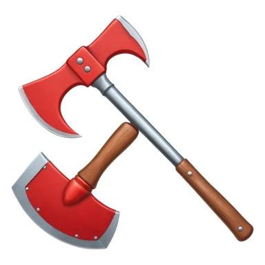 A red Axe  sticker