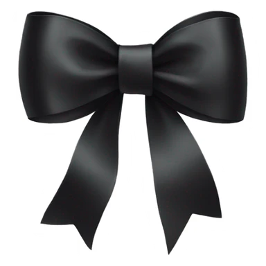 black ribbon bow sticker