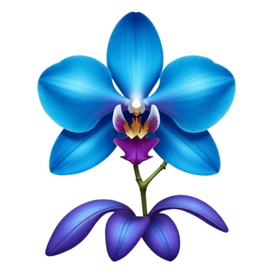 royal blue and cyan orchid sticker