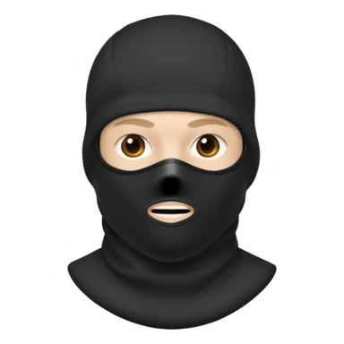 Chico blanco con pasamontañas sticker