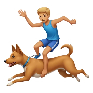 Jump dog sticker