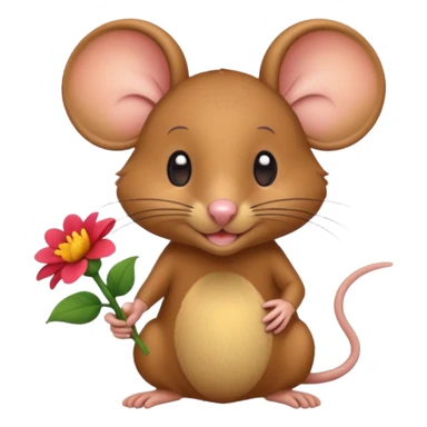 Jerry the mouse, giving a flower sticker