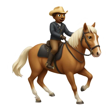 Cat riding a horse  sticker