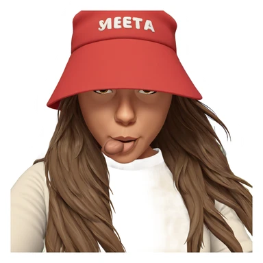 girl outdoors with brown hair sticker