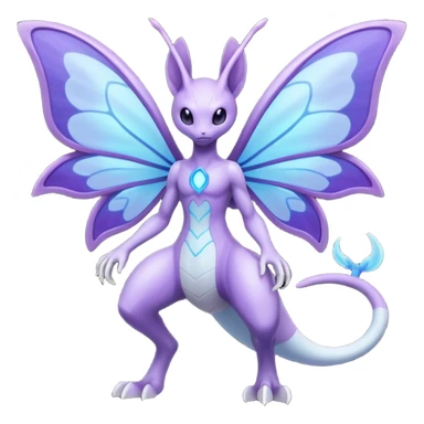 Venomoth-Mewtwo-Lunala-Fakémon-hybrid-creature (full body)  sticker