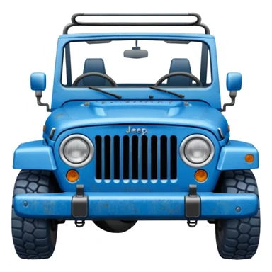 blue jeep with the top off sticker
