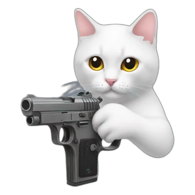 Cat gun sticker