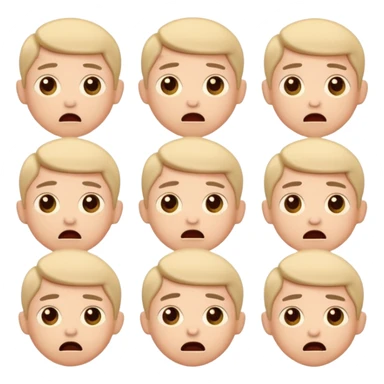 Anxious
 Irritated
 Confused
 Unsure
 Hopeful
Neutral (slightly cautious)
 (Excited → Confused) in cute  human forms sticker