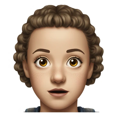 Eleven from stranger things for her nose using her powers sticker