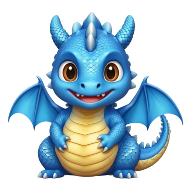 fat choncc baby blue dragon sticker