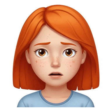 Girl flustered  blushing  sticker