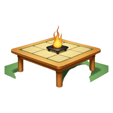 Japanese kotatsu table - green sticker