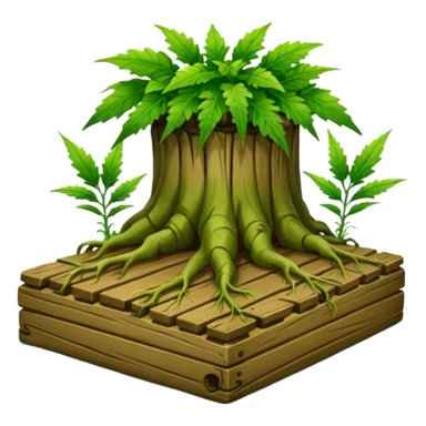 weedy dock with root sticker