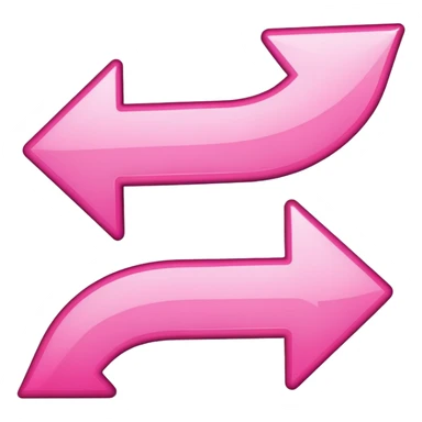 Pink go back u shape arrow  sticker
