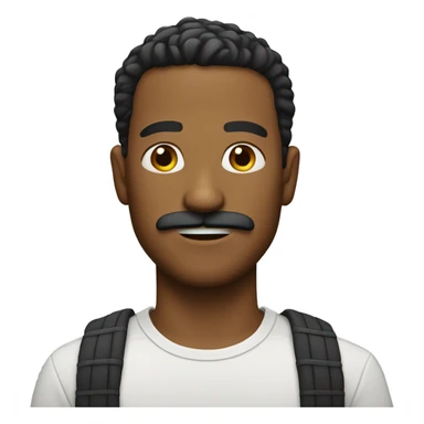 guy with small mustache sticker