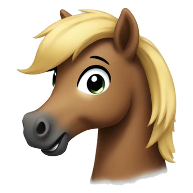 funny cute pony sticker