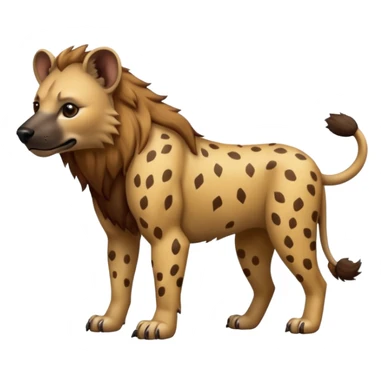 The hyena is something between a lion and a dog. A very subtle distinction.  Full body sticker