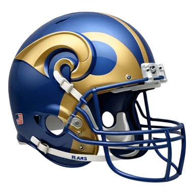 LA Rams helmet and logo sticker