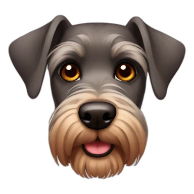 Brown schnauzer with a red nose and hazel eyes  sticker