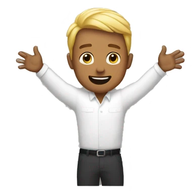 A Guy opening arms  sticker