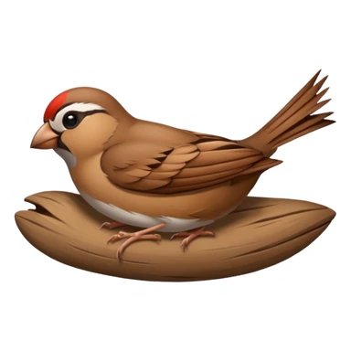 A sparrow sleeps sticker