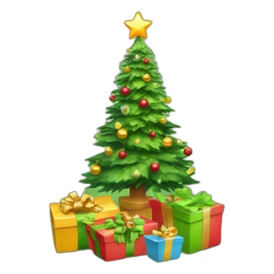 Xmas trees with gifts  sticker