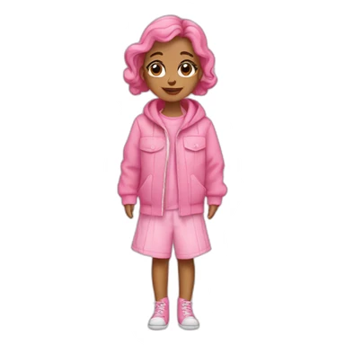 Bebe con ropa rosada sticker