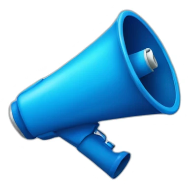 blue megaphone sticker