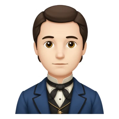 1800's european male sticker