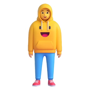 homeless person, isometric view, bright colors, 3D Emoji style sticker
